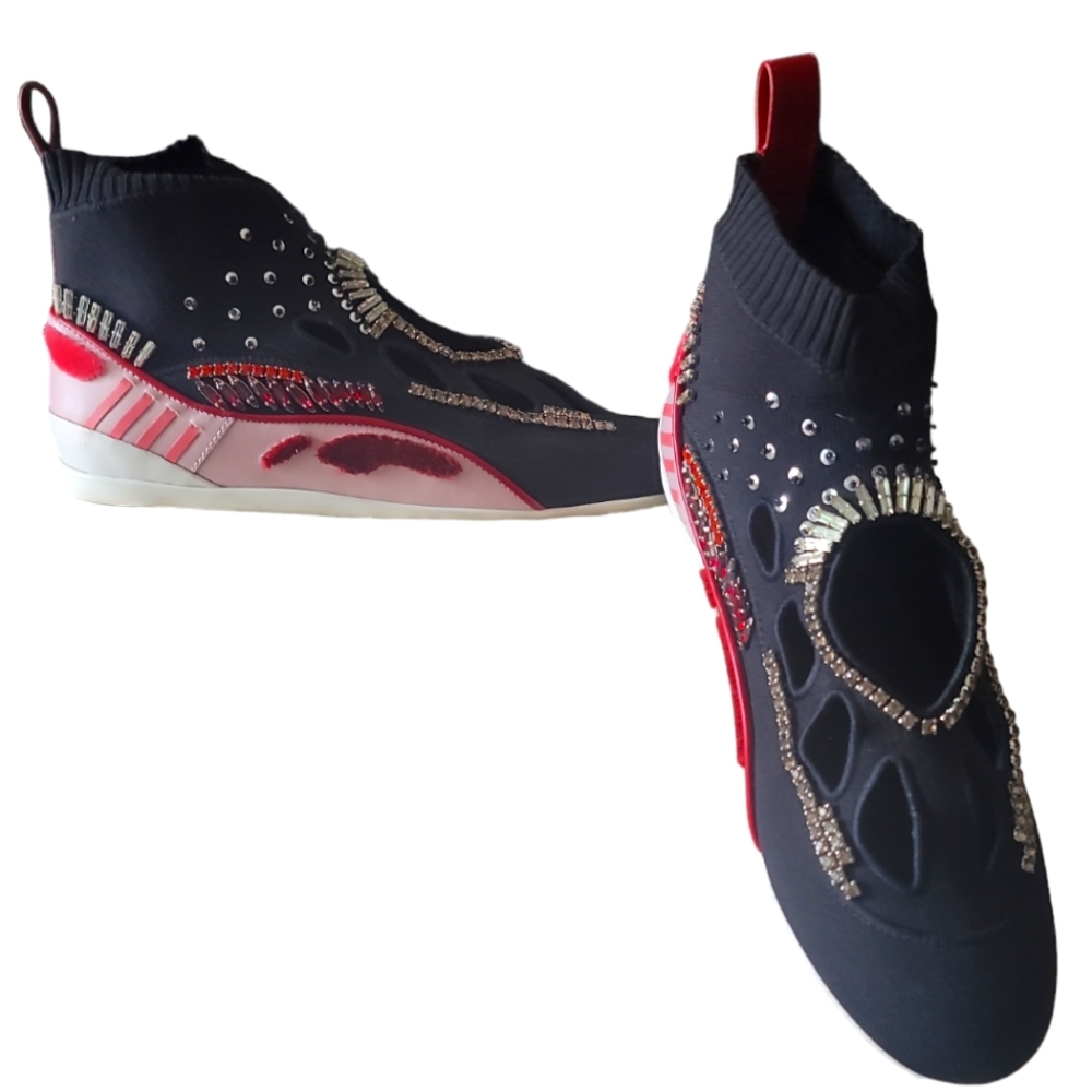 Valentino Garavani Crystal Oddissey Sock Sneakers